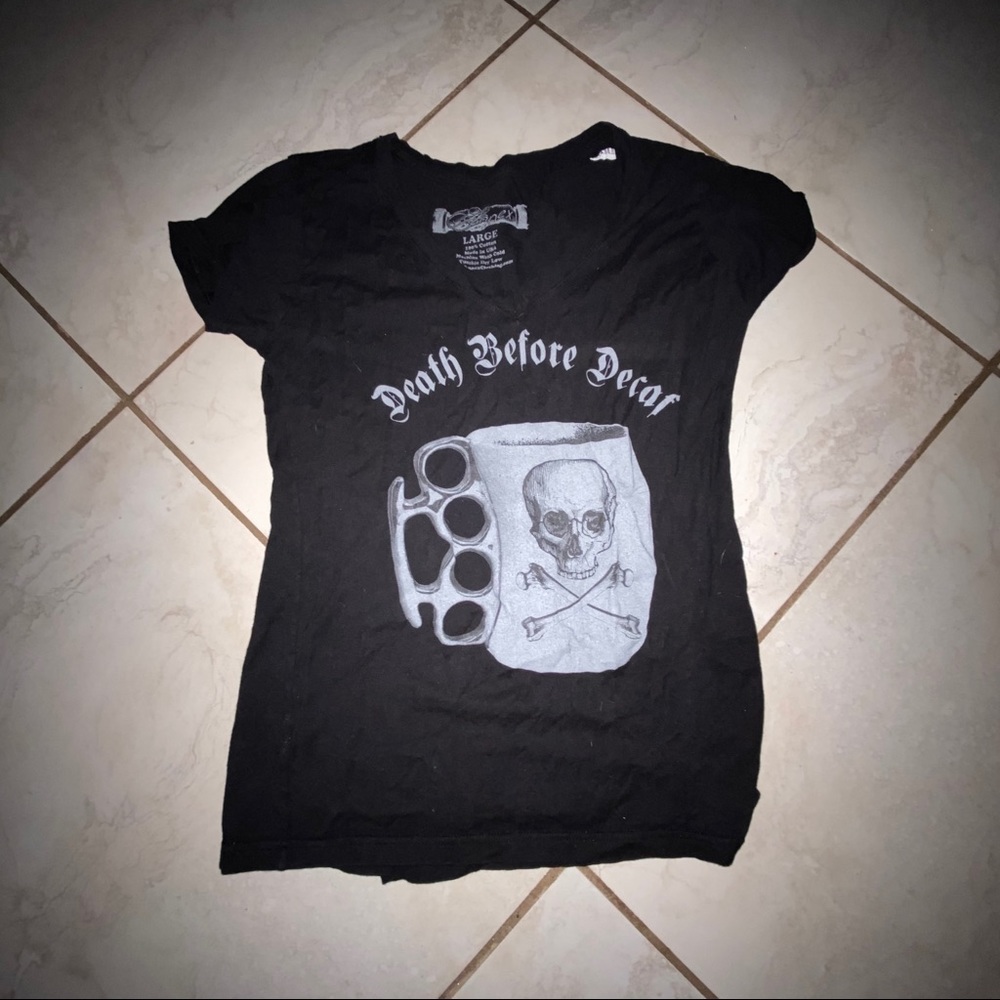 DEATH BEFORE DECAF SHIRT